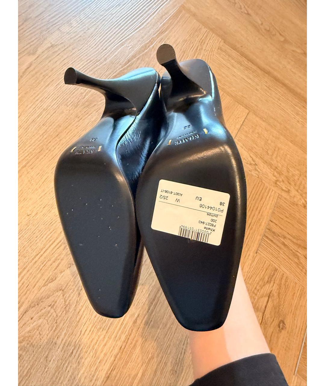 KHAITE Черные кожаные мюли, фото 7