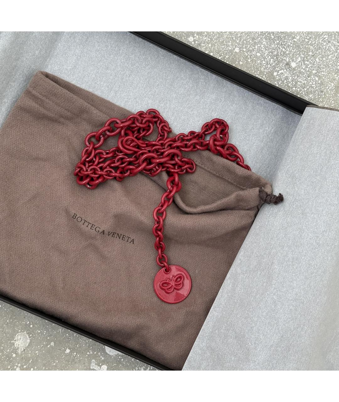 BOTTEGA VENETA Бордовый ремень, фото 5