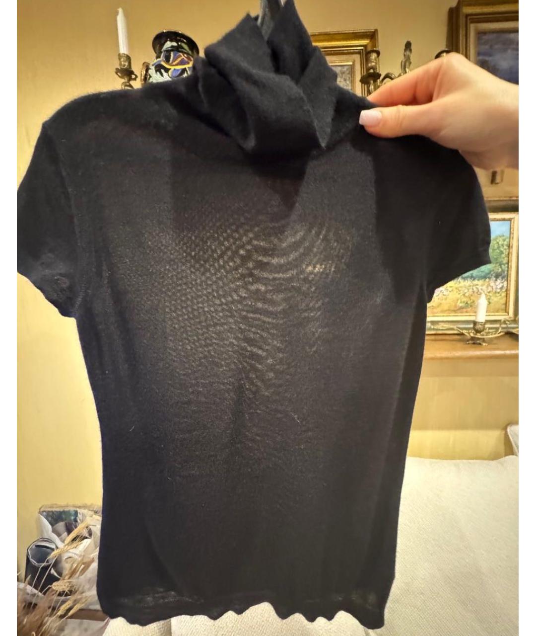 VALENTINO Черная кашемировая водолазка, фото 4