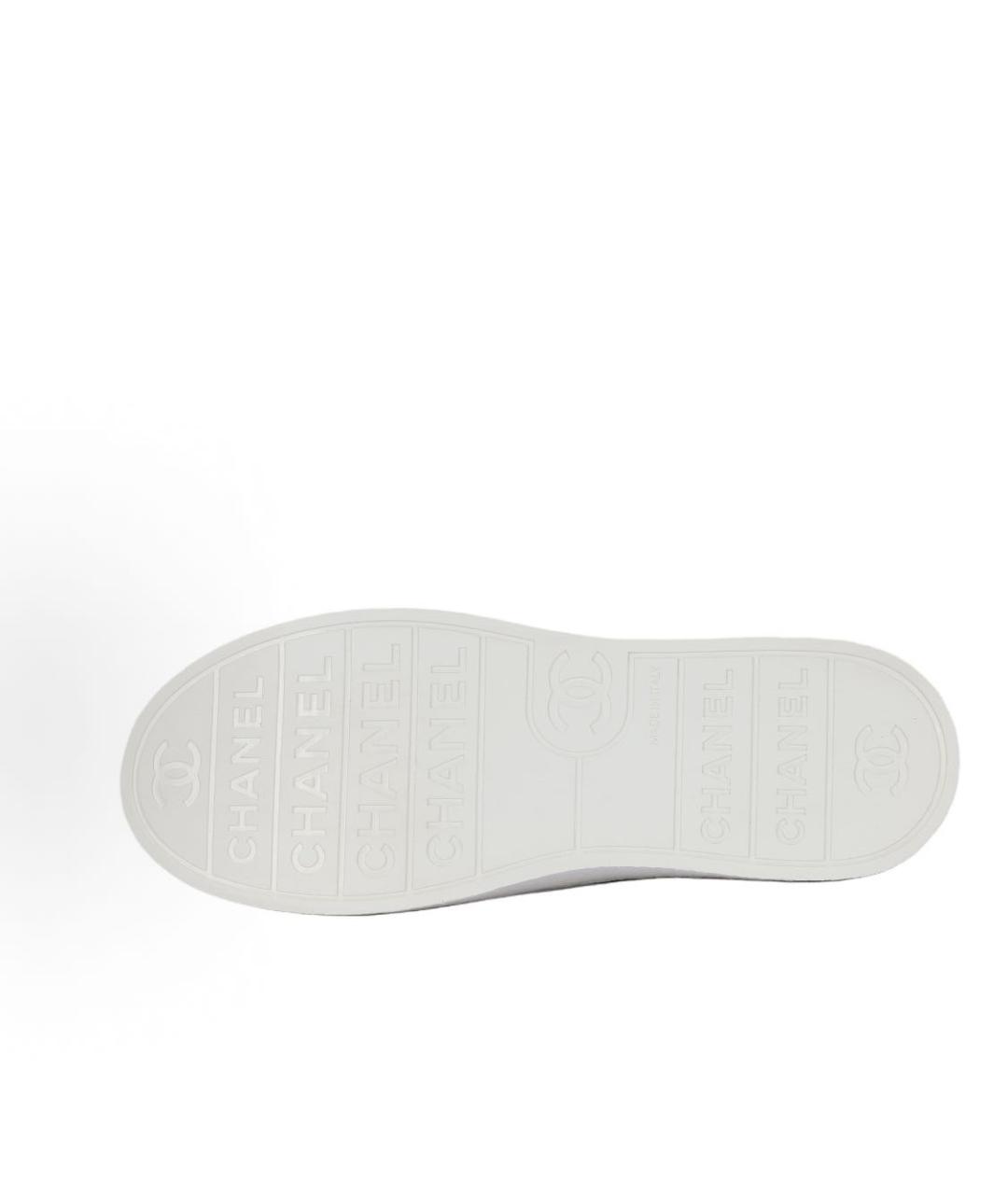 CHANEL Черные кожаные кеды, фото 4