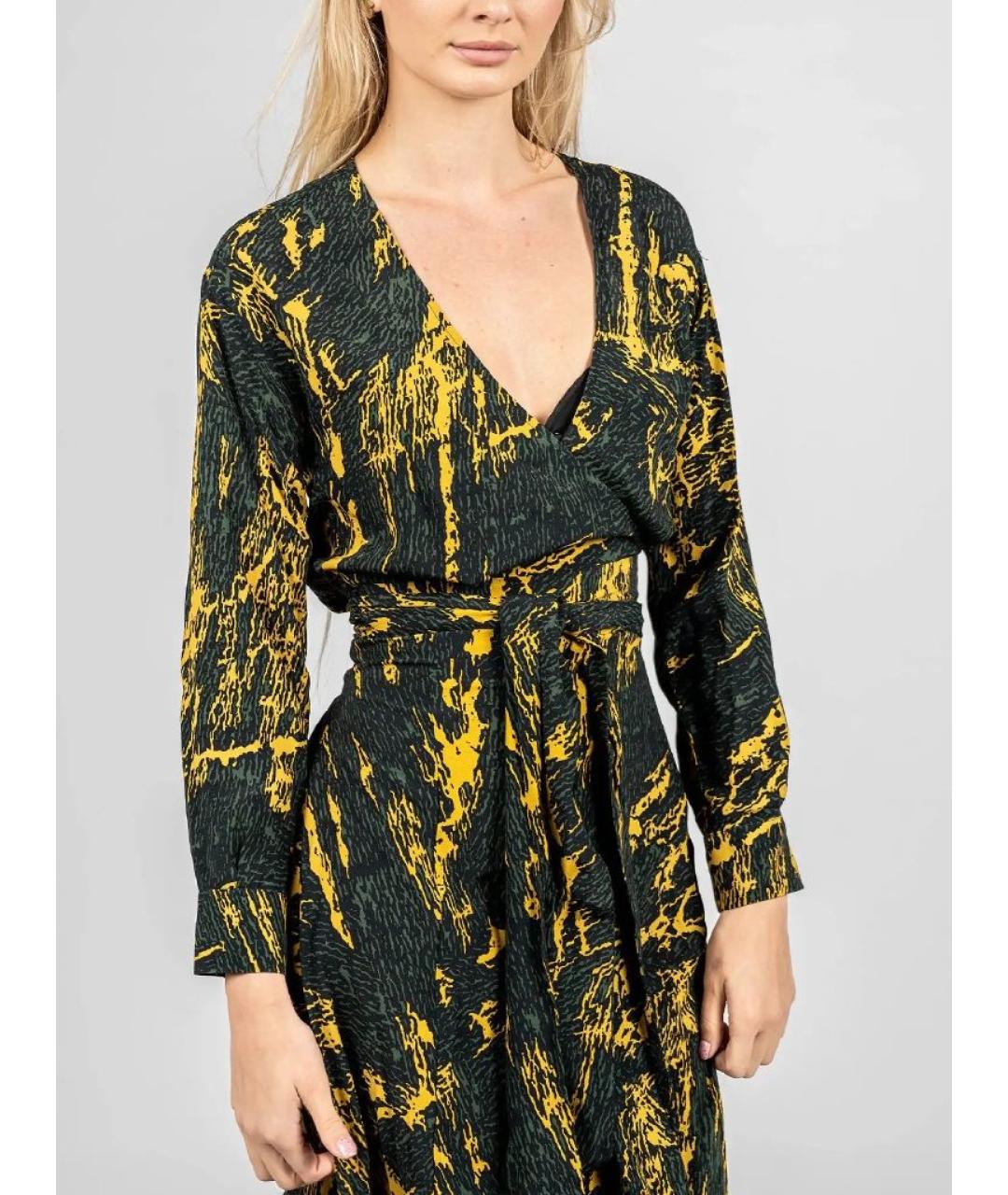 PINKO Зеленые вискозное повседневное платье, фото 6