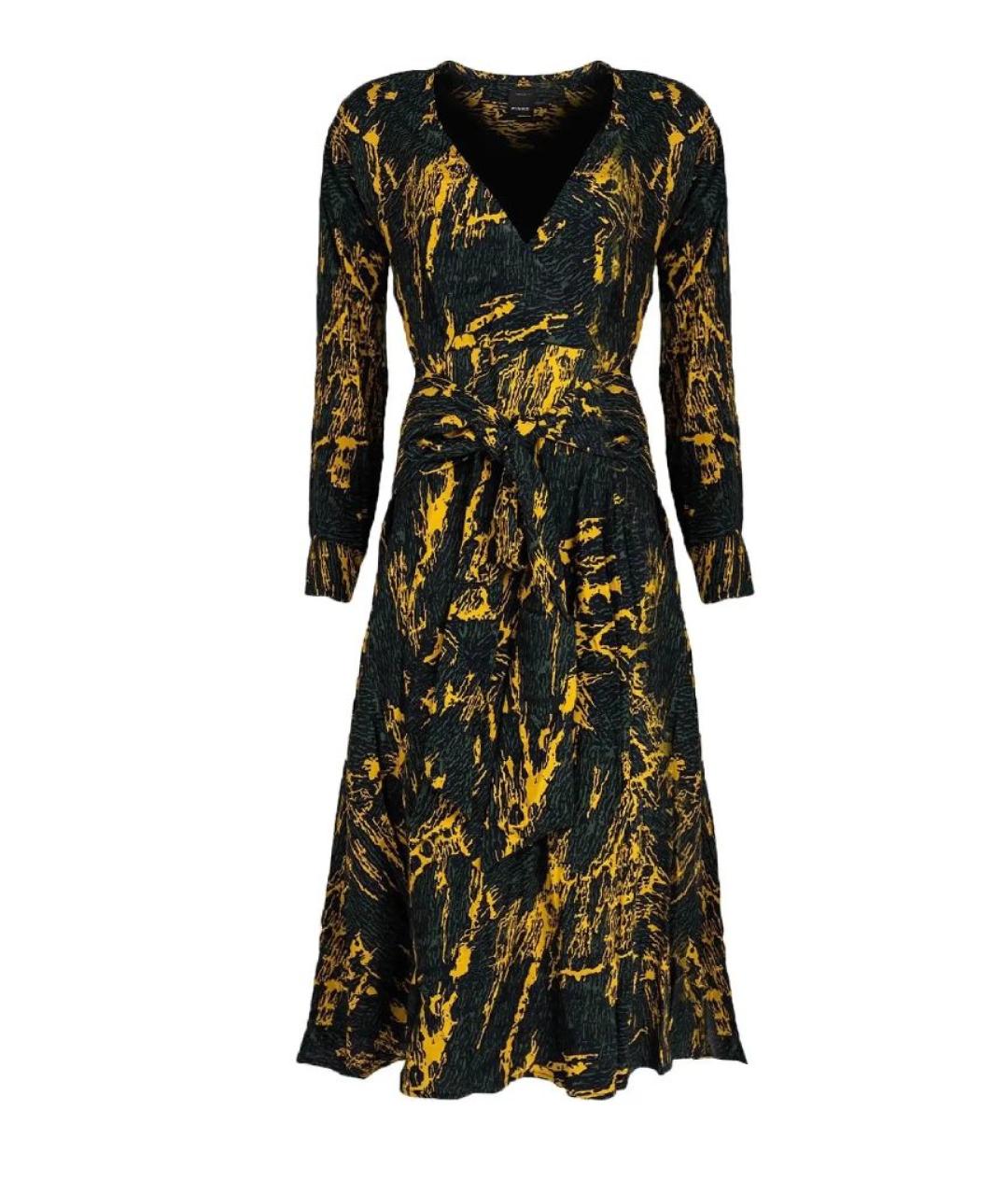 PINKO Зеленые вискозное повседневное платье, фото 1