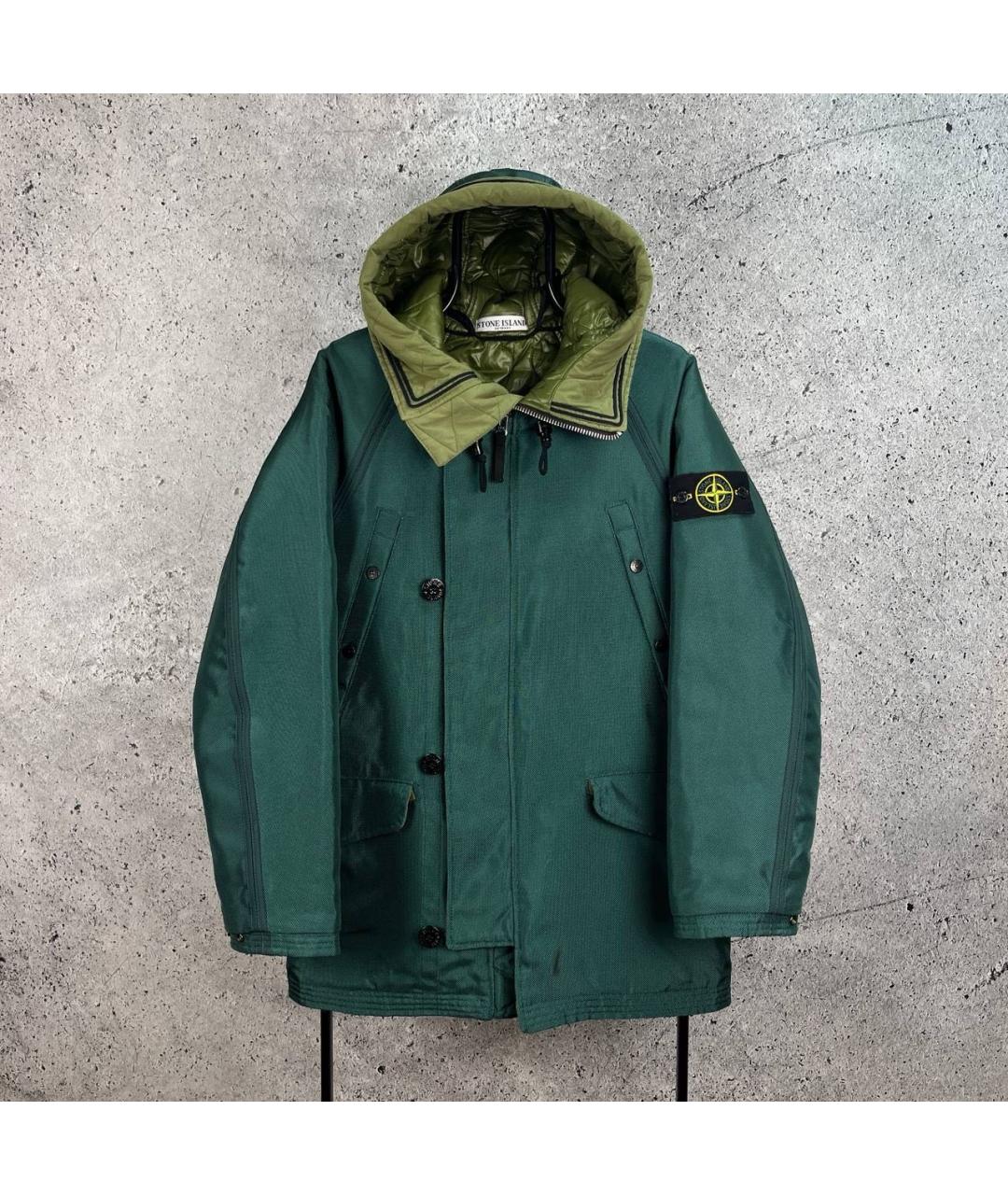 STONE ISLAND Зеленая полиамидовая куртка, фото 9