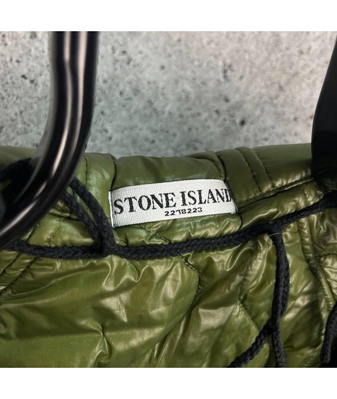 STONE ISLAND Зеленая полиамидовая куртка, фото 4