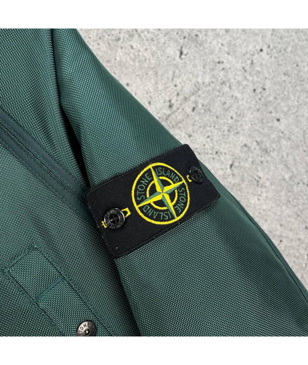STONE ISLAND Зеленая полиамидовая куртка, фото 3
