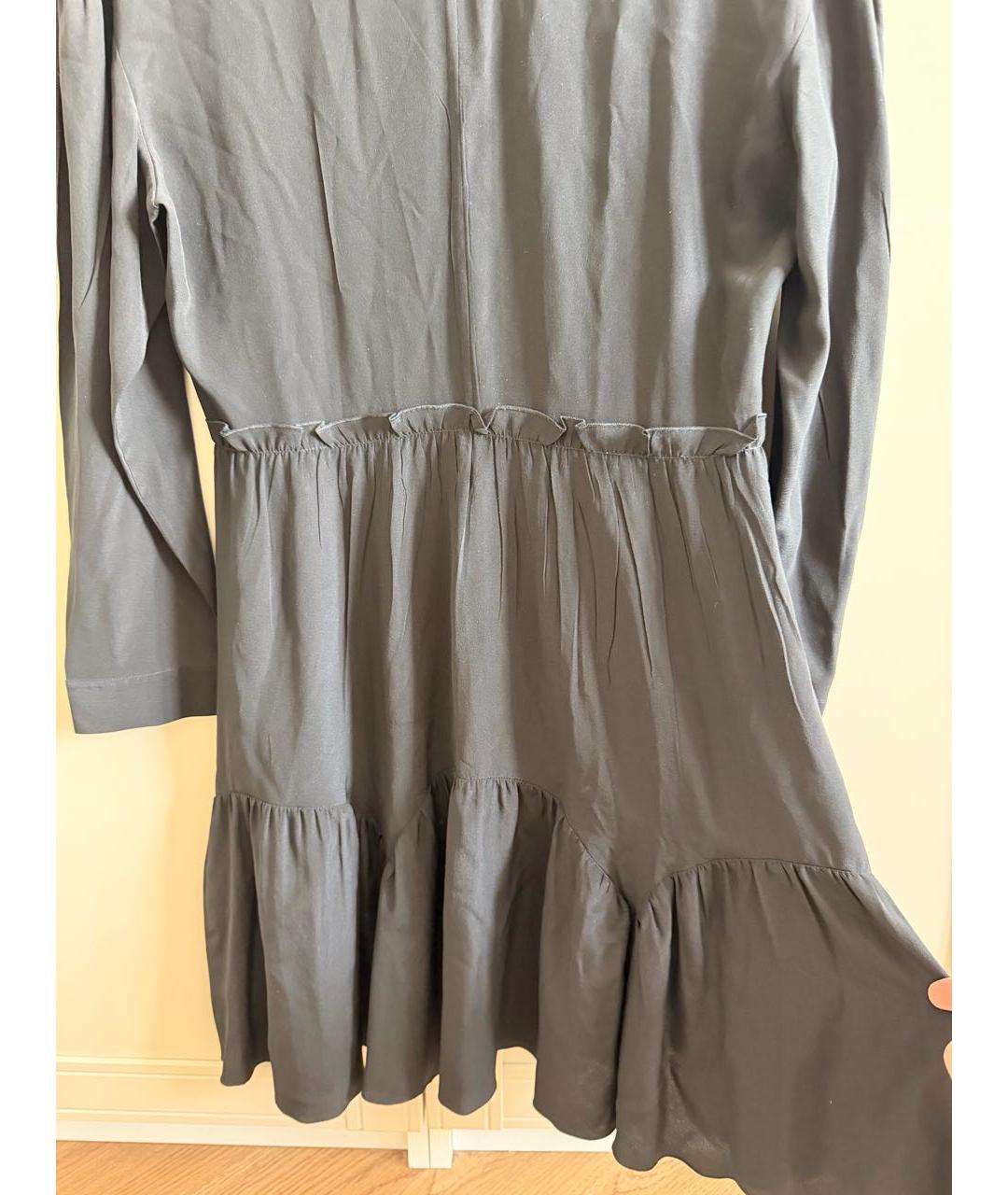 MIU MIU Черное шелковое коктейльное платье, фото 3