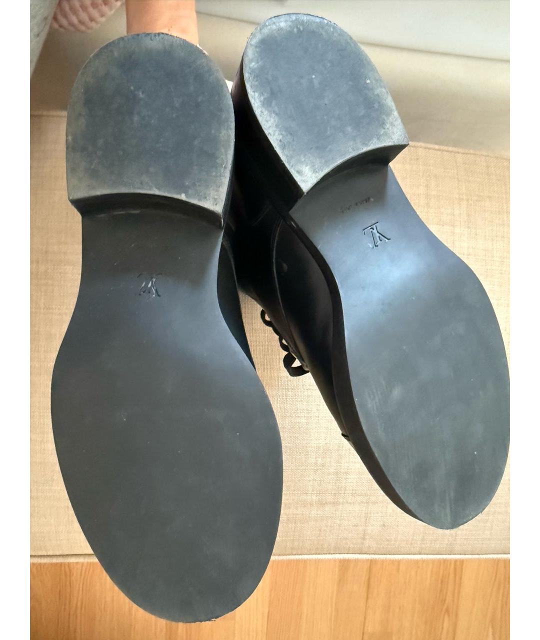 LOUIS VUITTON Черные кожаные ботинки, фото 6