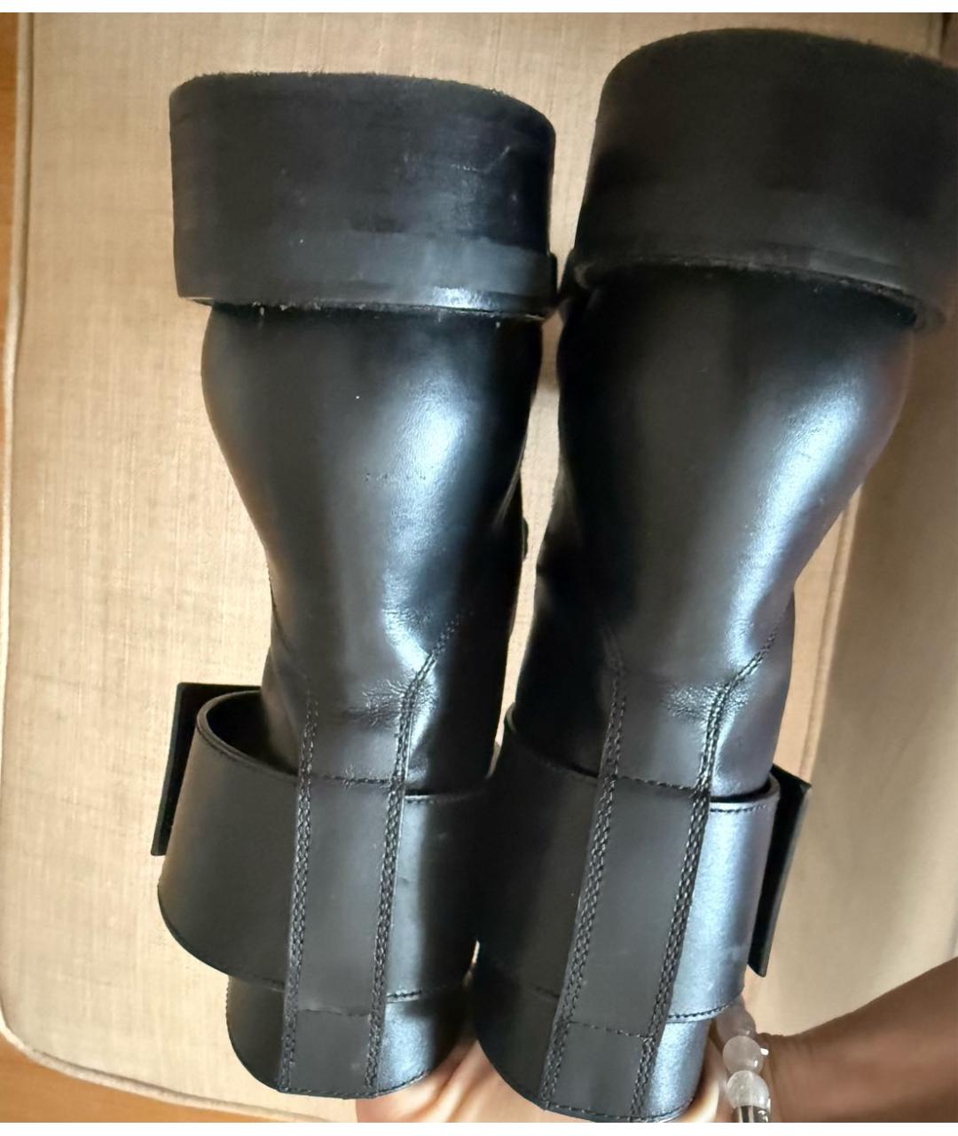 LOUIS VUITTON Черные кожаные ботинки, фото 4