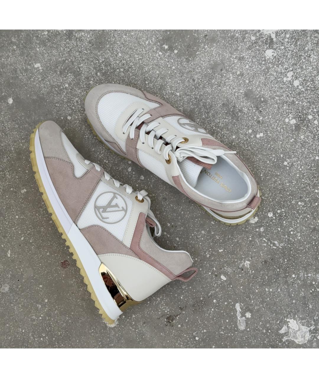 LOUIS VUITTON Розовые замшевые кроссовки, фото 5