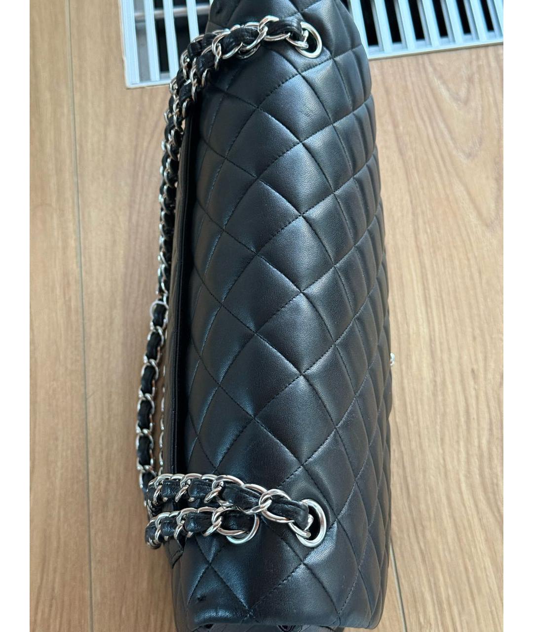 CHANEL Черная кожаная сумка через плечо, фото 4