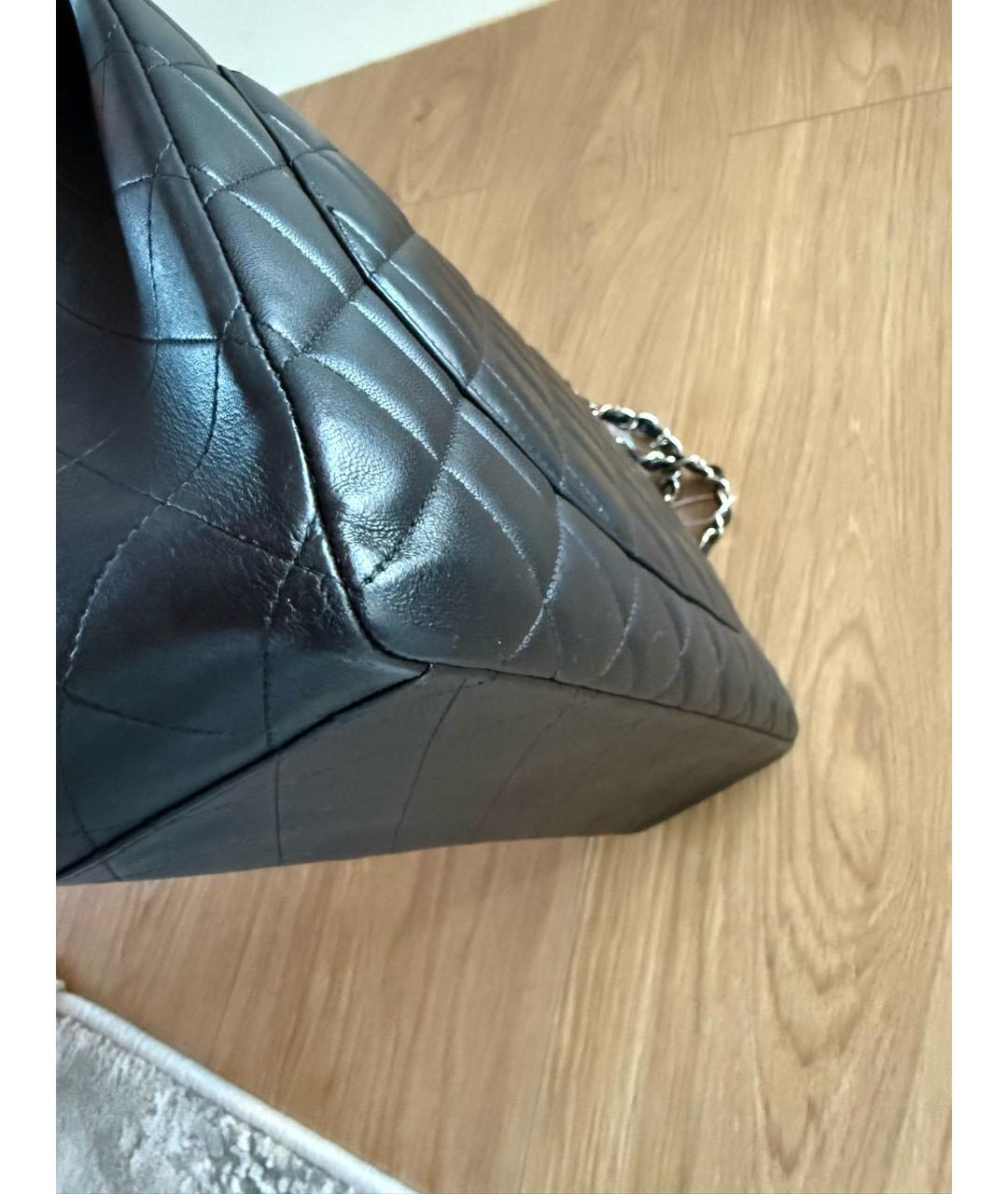 CHANEL Черная кожаная сумка через плечо, фото 8