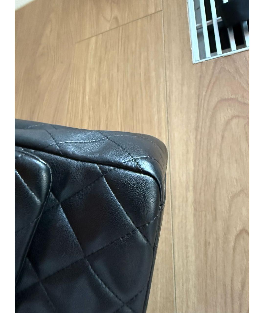 CHANEL Черная кожаная сумка через плечо, фото 7