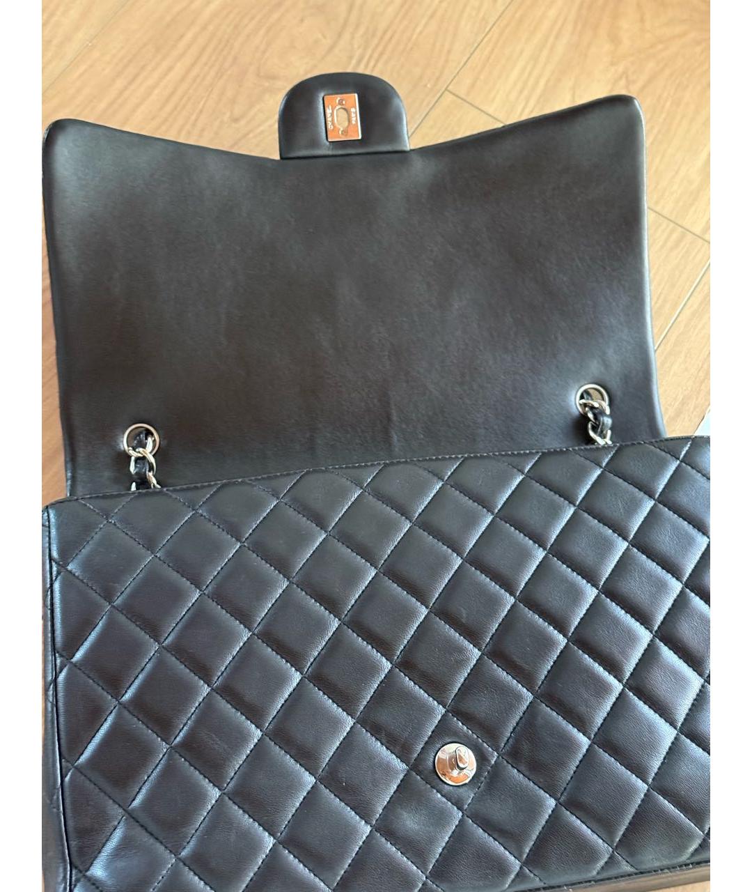 CHANEL Черная кожаная сумка через плечо, фото 5