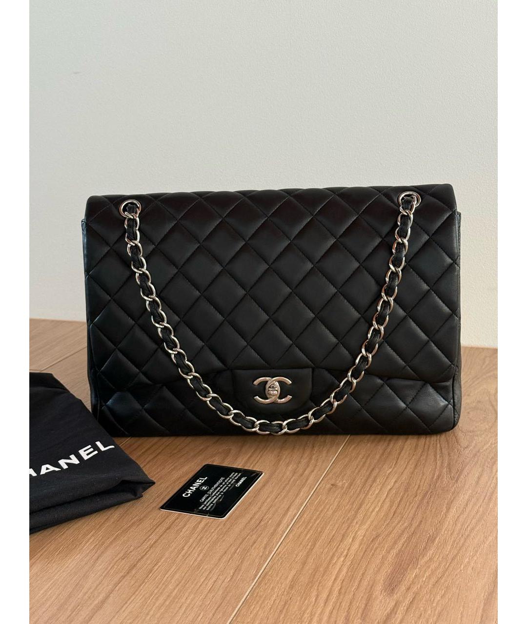 CHANEL Черная кожаная сумка через плечо, фото 9