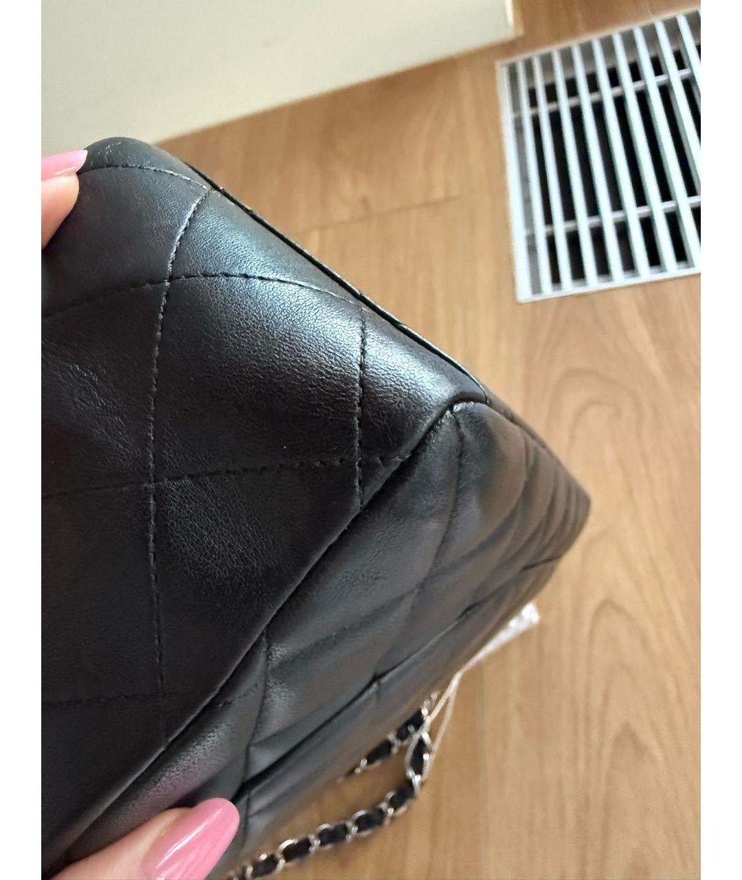 CHANEL Черная кожаная сумка через плечо, фото 6