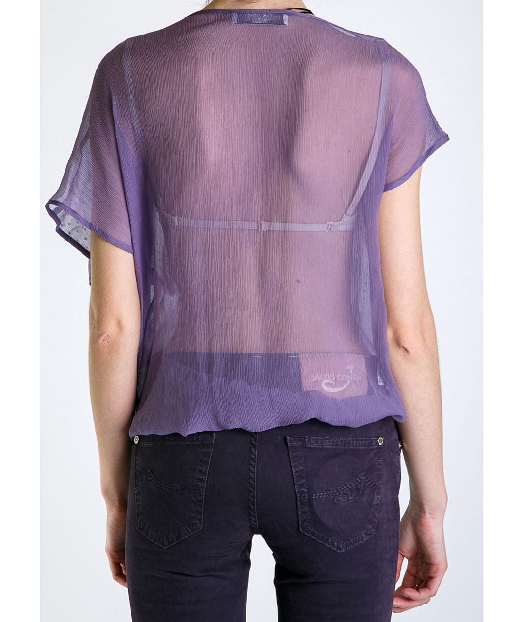 BLUGIRL Фиолетовая шелковая блузы, фото 3