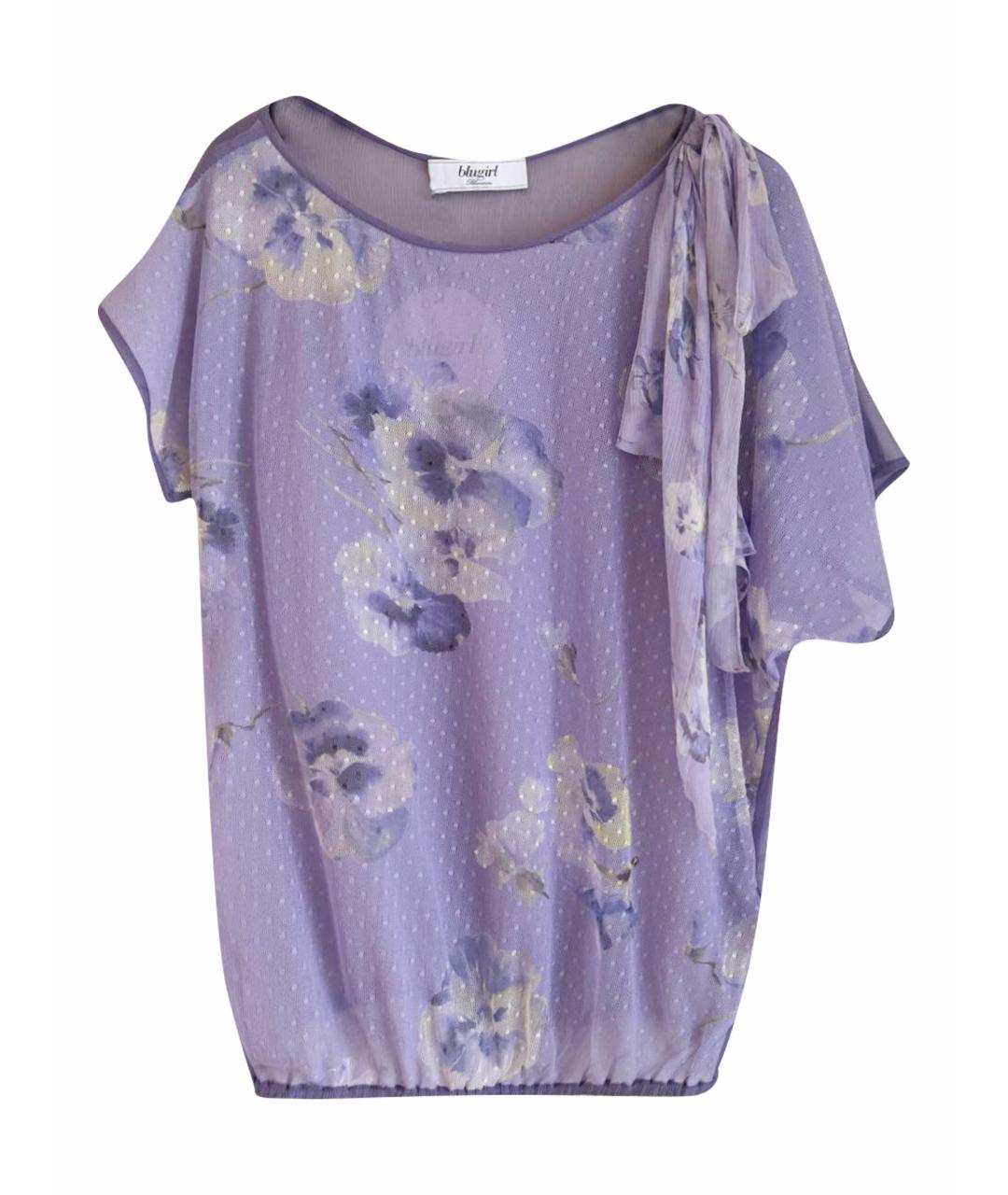 BLUGIRL Фиолетовая шелковая блузы, фото 1