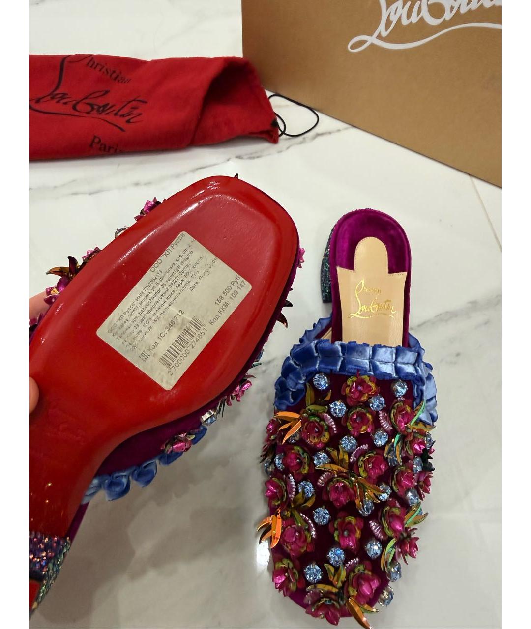 CHRISTIAN LOUBOUTIN Мульти мюли, фото 5