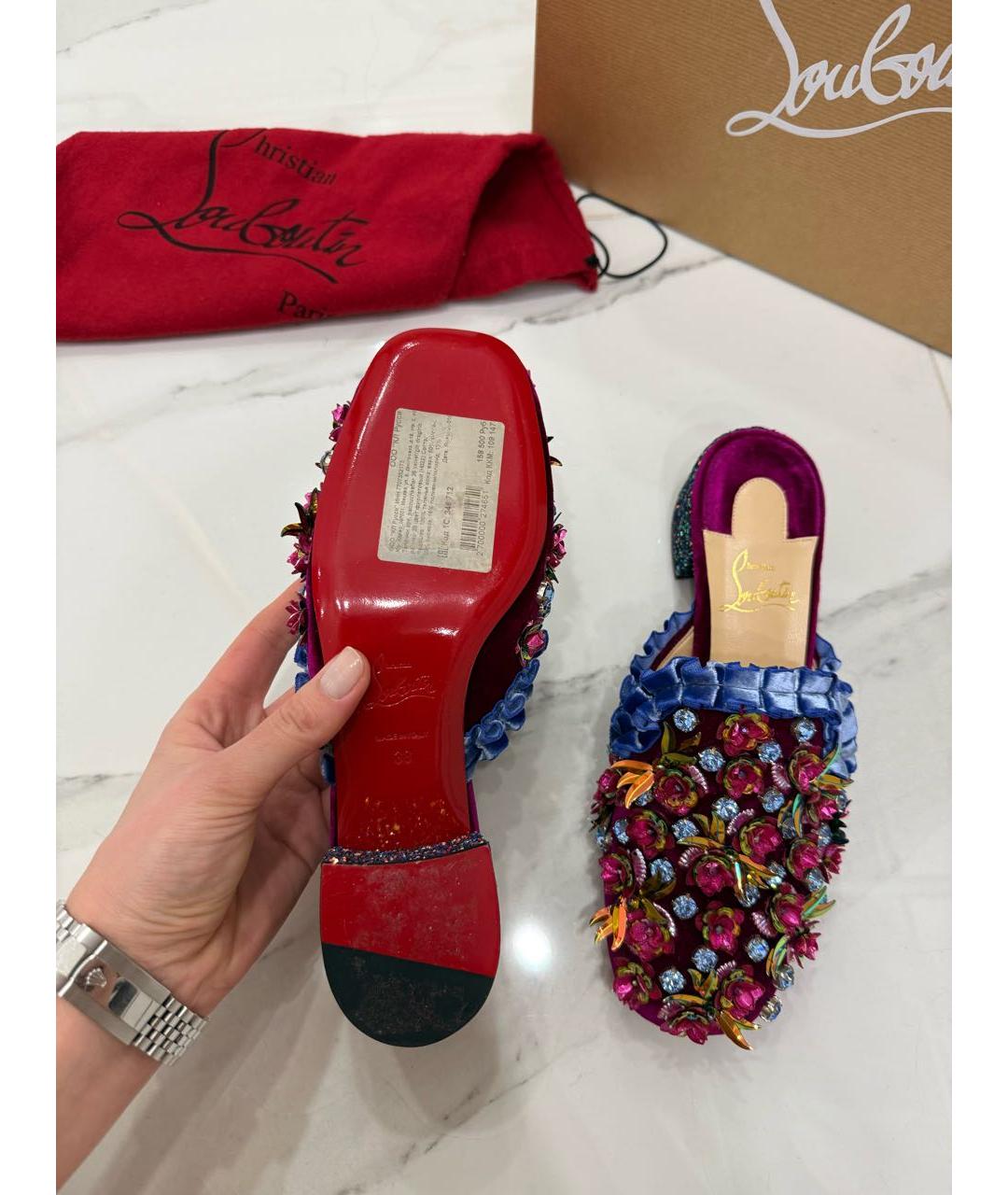 CHRISTIAN LOUBOUTIN Мульти мюли, фото 4