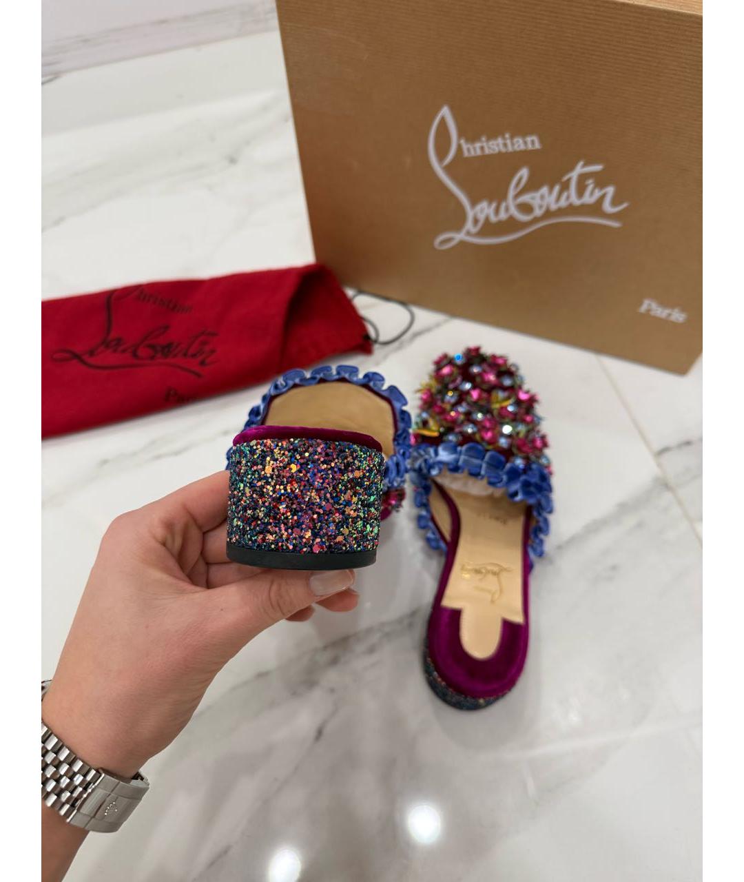 CHRISTIAN LOUBOUTIN Мульти мюли, фото 7