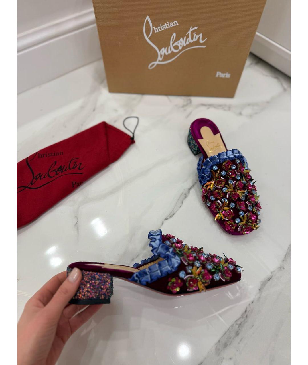 CHRISTIAN LOUBOUTIN Мульти мюли, фото 9