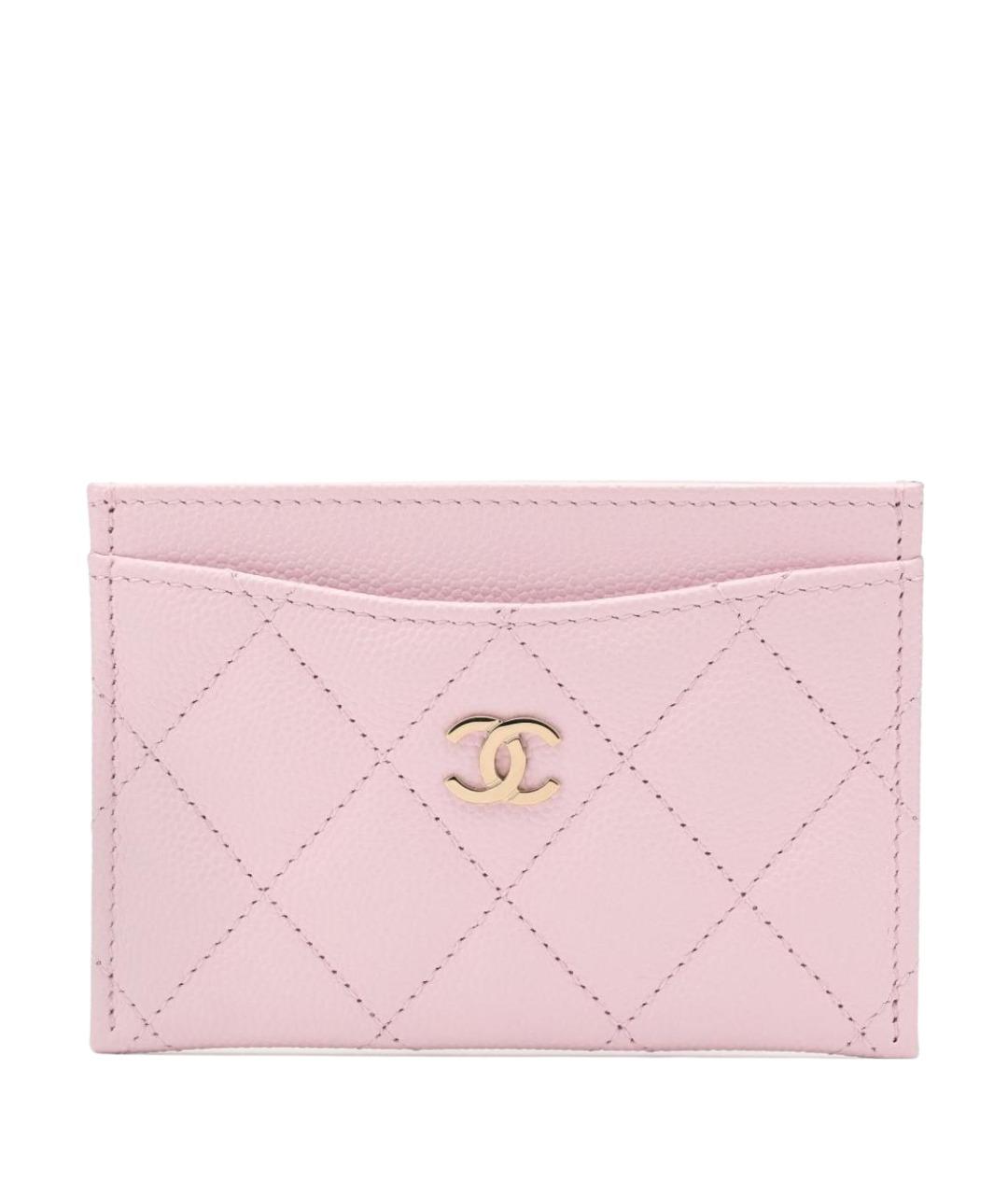 CHANEL Розовый кожаный кардхолдер, фото 1