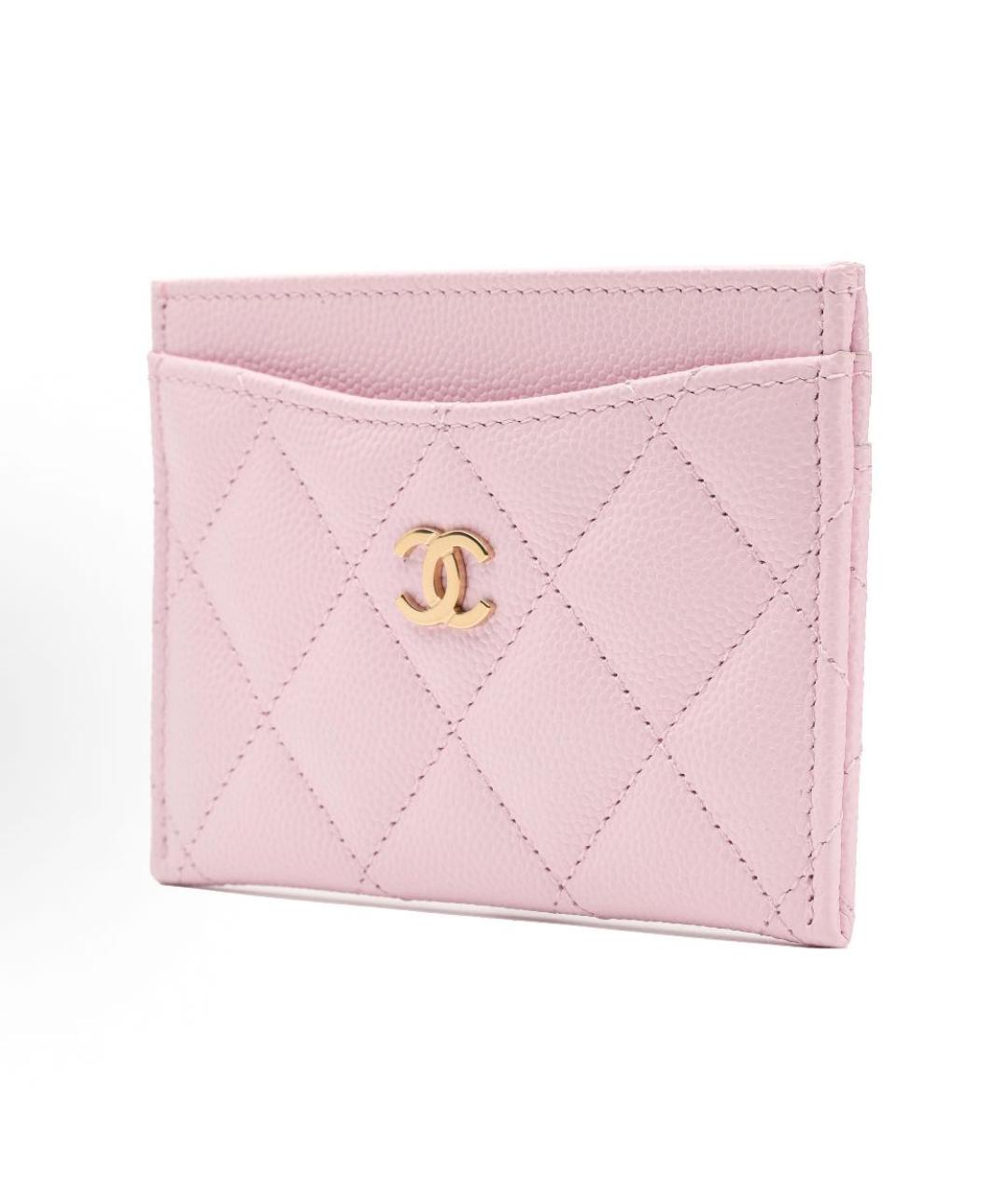 CHANEL Розовый кожаный кардхолдер, фото 2