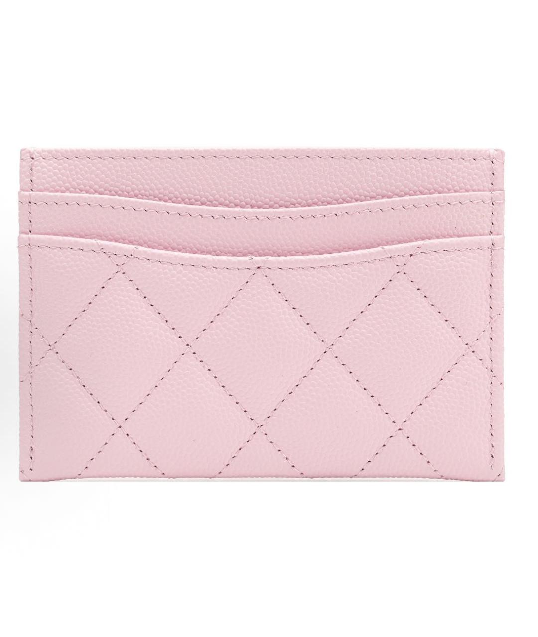CHANEL Розовый кожаный кардхолдер, фото 3