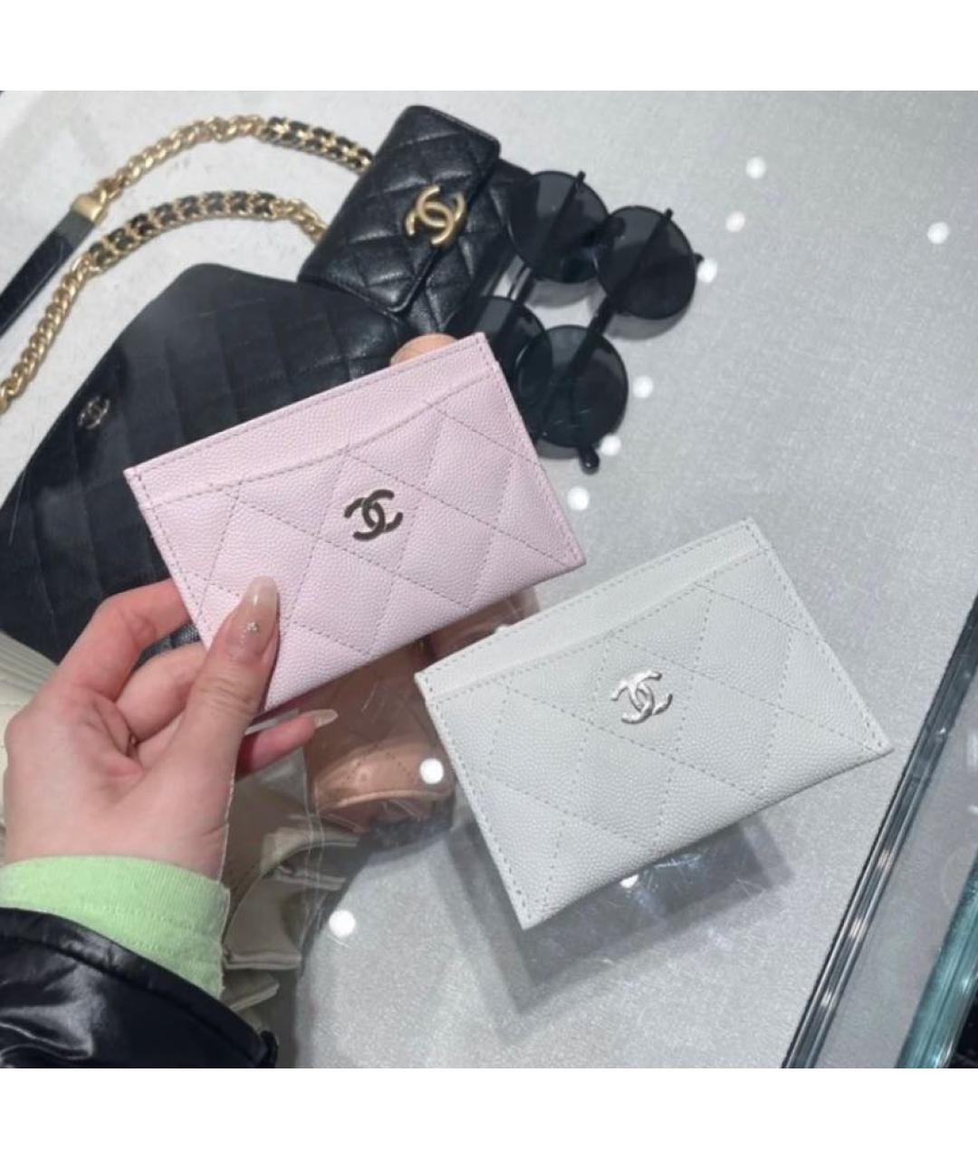 CHANEL Розовый кожаный кардхолдер, фото 4