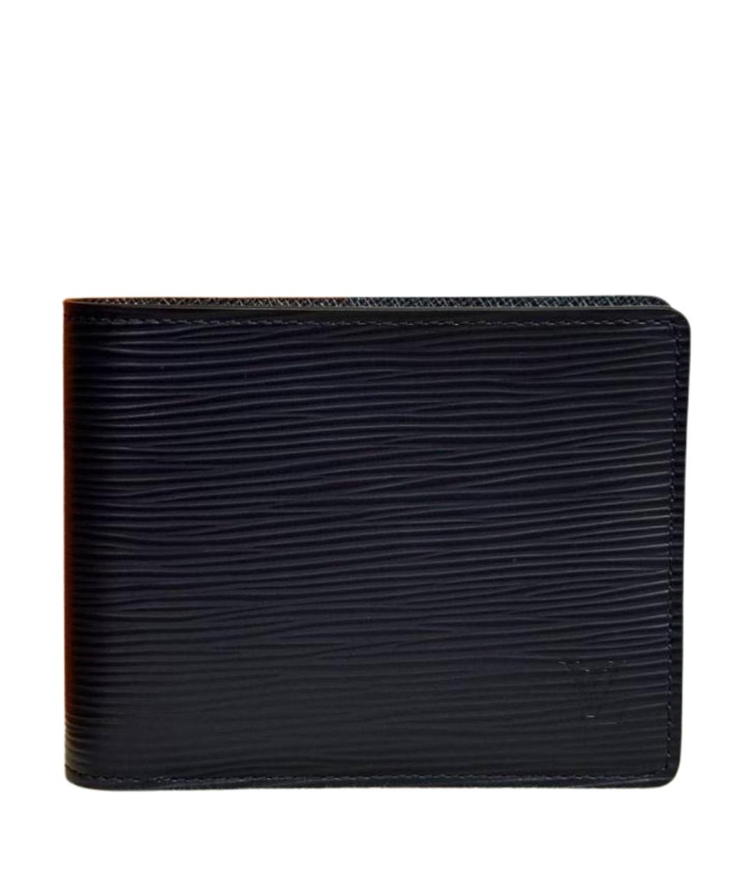 LOUIS VUITTON Темно-синий кожаный кошелек, фото 1
