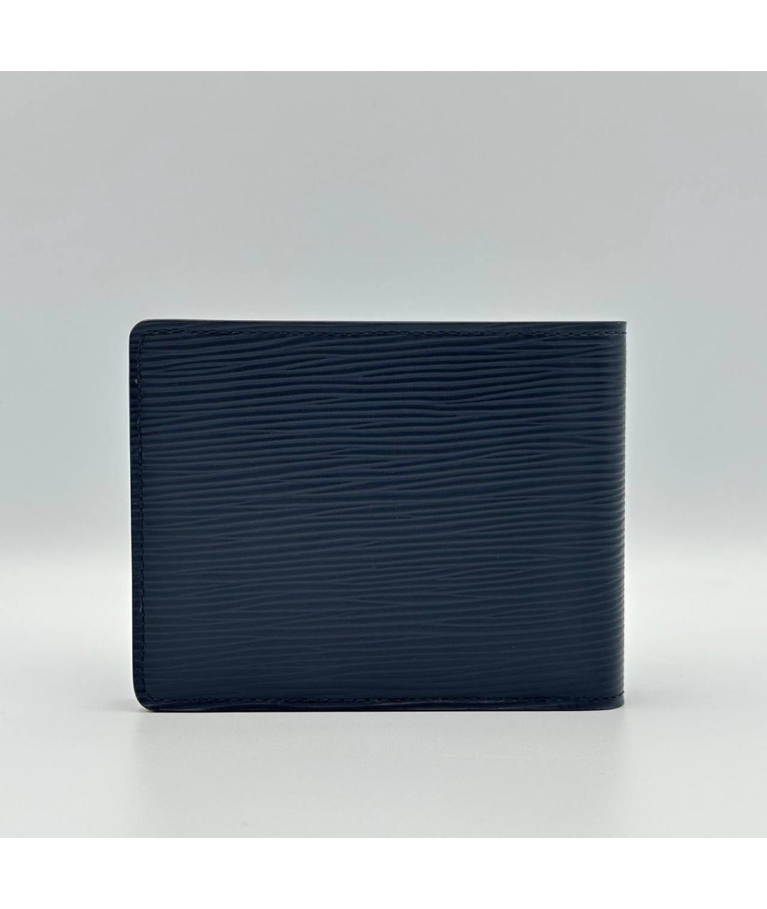 LOUIS VUITTON Темно-синий кожаный кошелек, фото 2