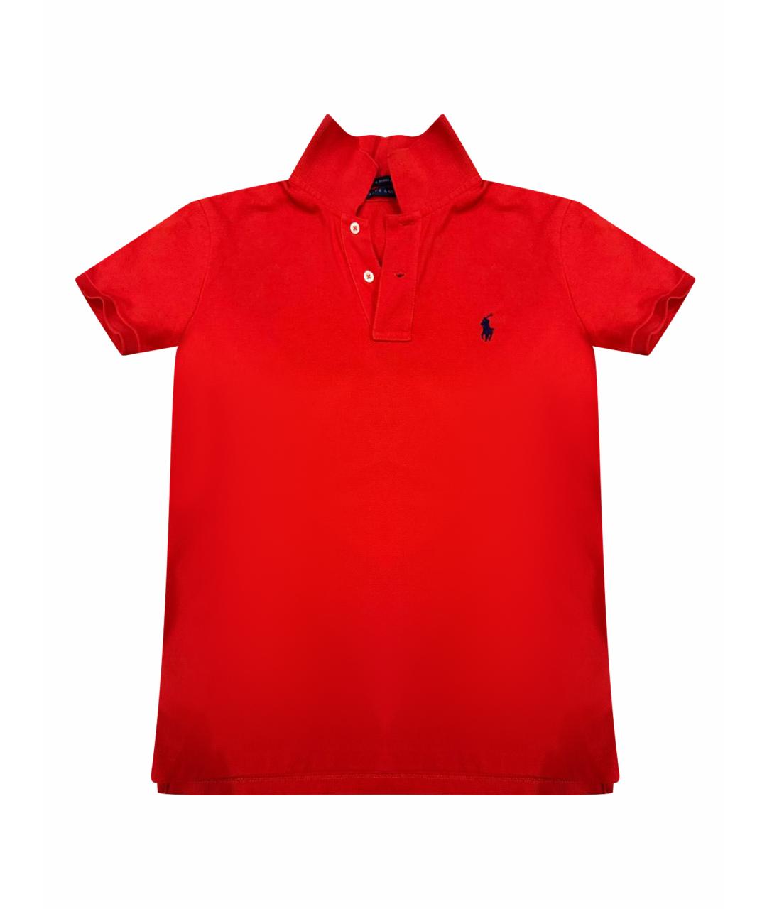 RALPH LAUREN Красная хлопковая футболка, фото 1