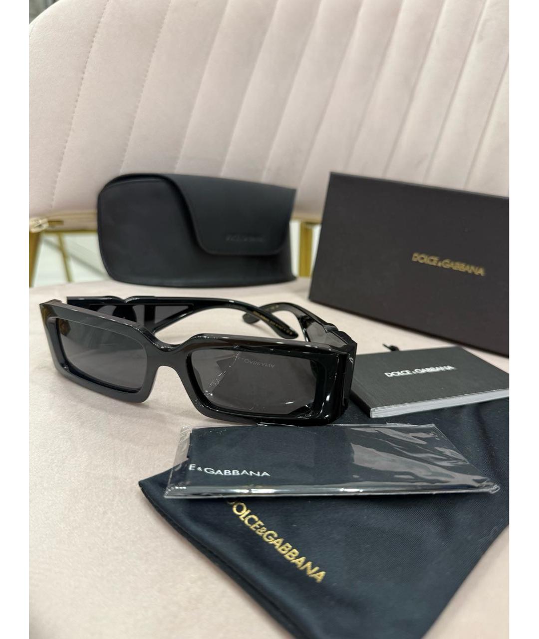 DOLCE&GABBANA Черные пластиковые солнцезащитные очки, фото 6