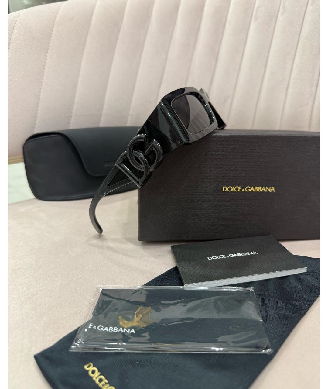 DOLCE&GABBANA Черные пластиковые солнцезащитные очки, фото 7