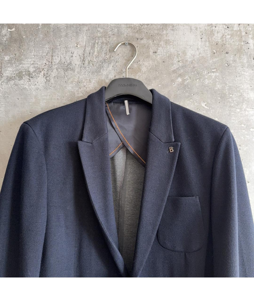 BOGNER Темно-синий полиэстеровый пиджак, фото 4