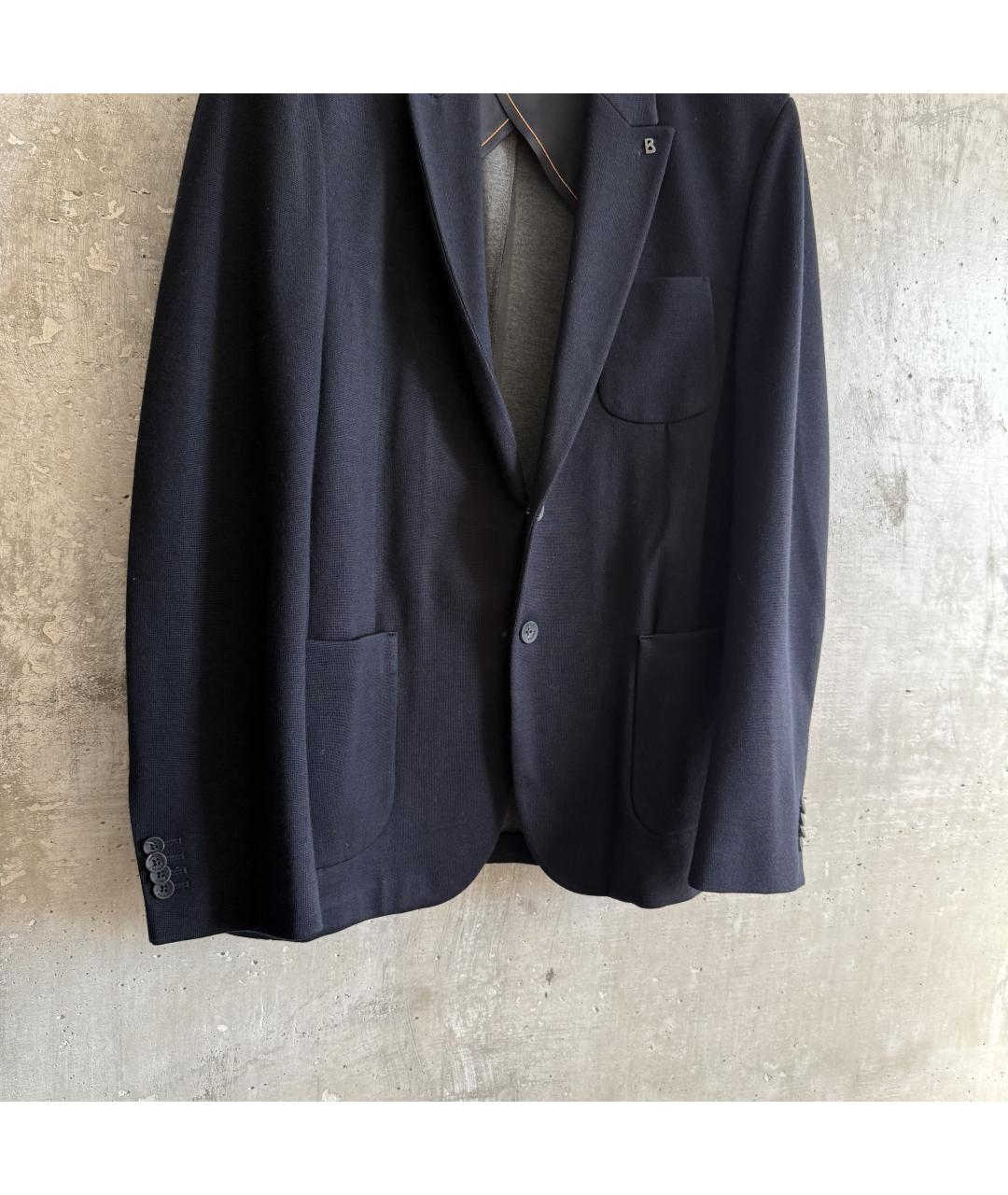 BOGNER Темно-синий полиэстеровый пиджак, фото 5