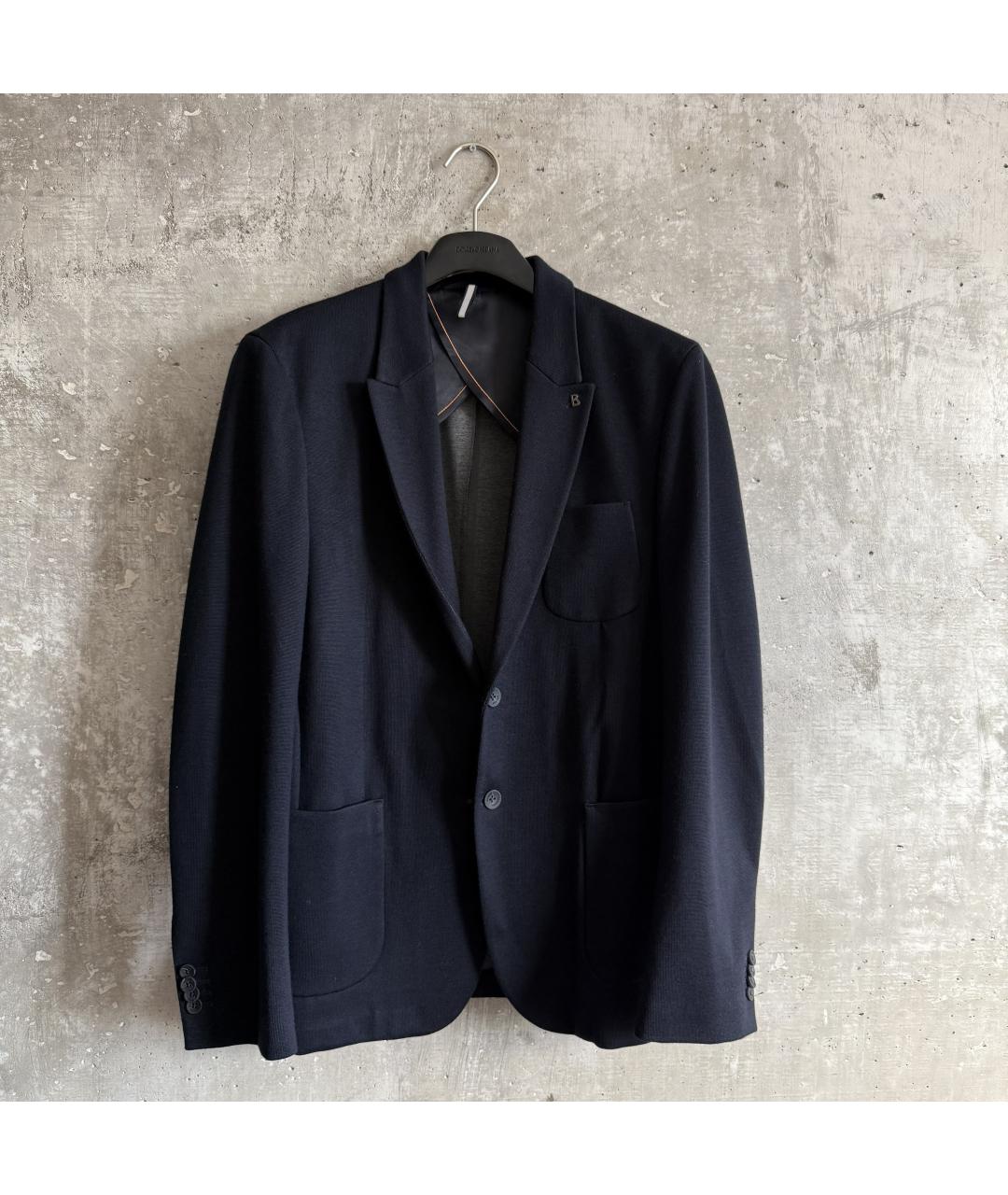 BOGNER Темно-синий полиэстеровый пиджак, фото 9