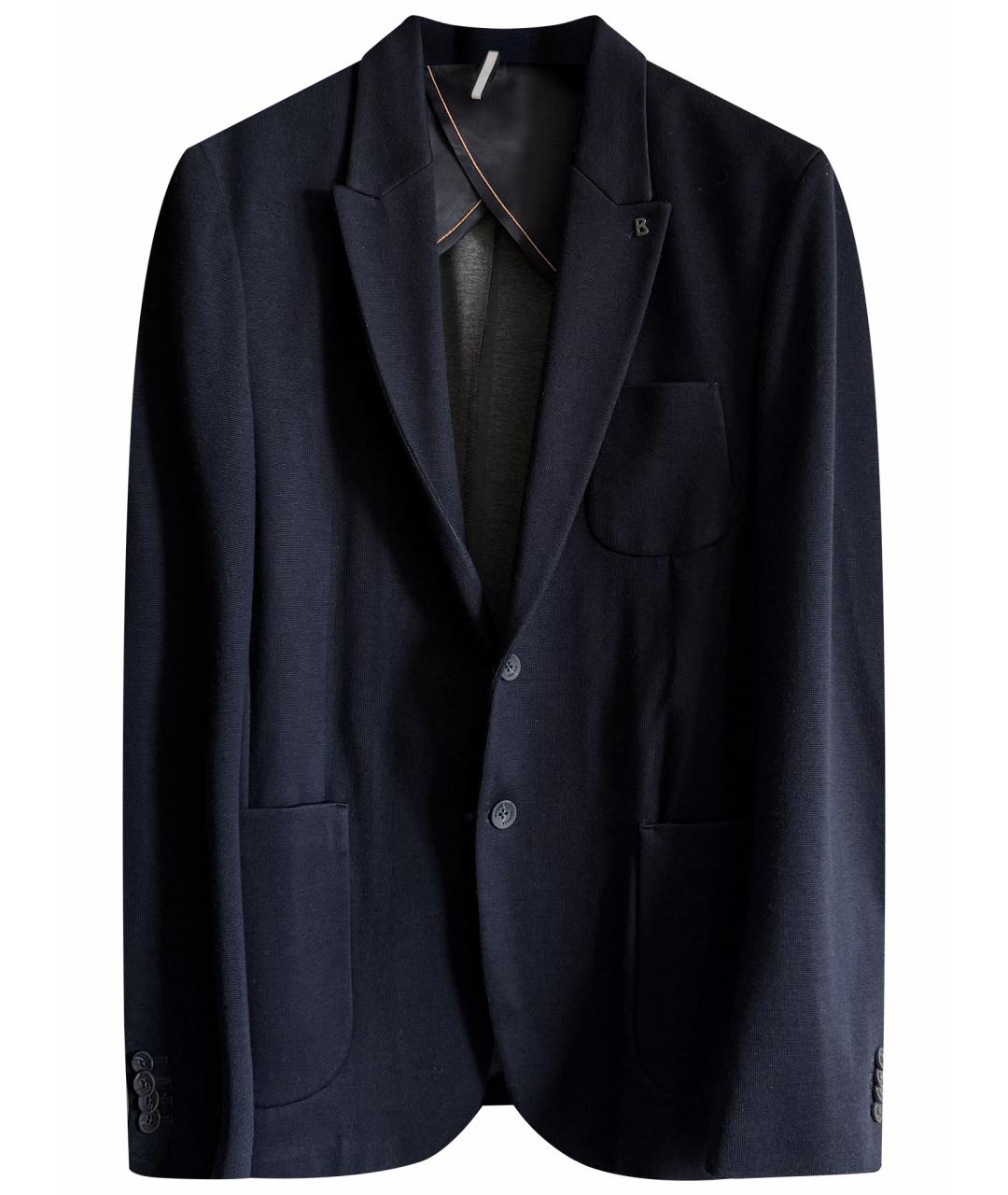 BOGNER Темно-синий полиэстеровый пиджак, фото 1