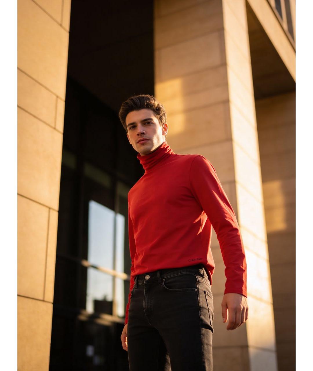 CALVIN KLEIN Красная водолазка, фото 5