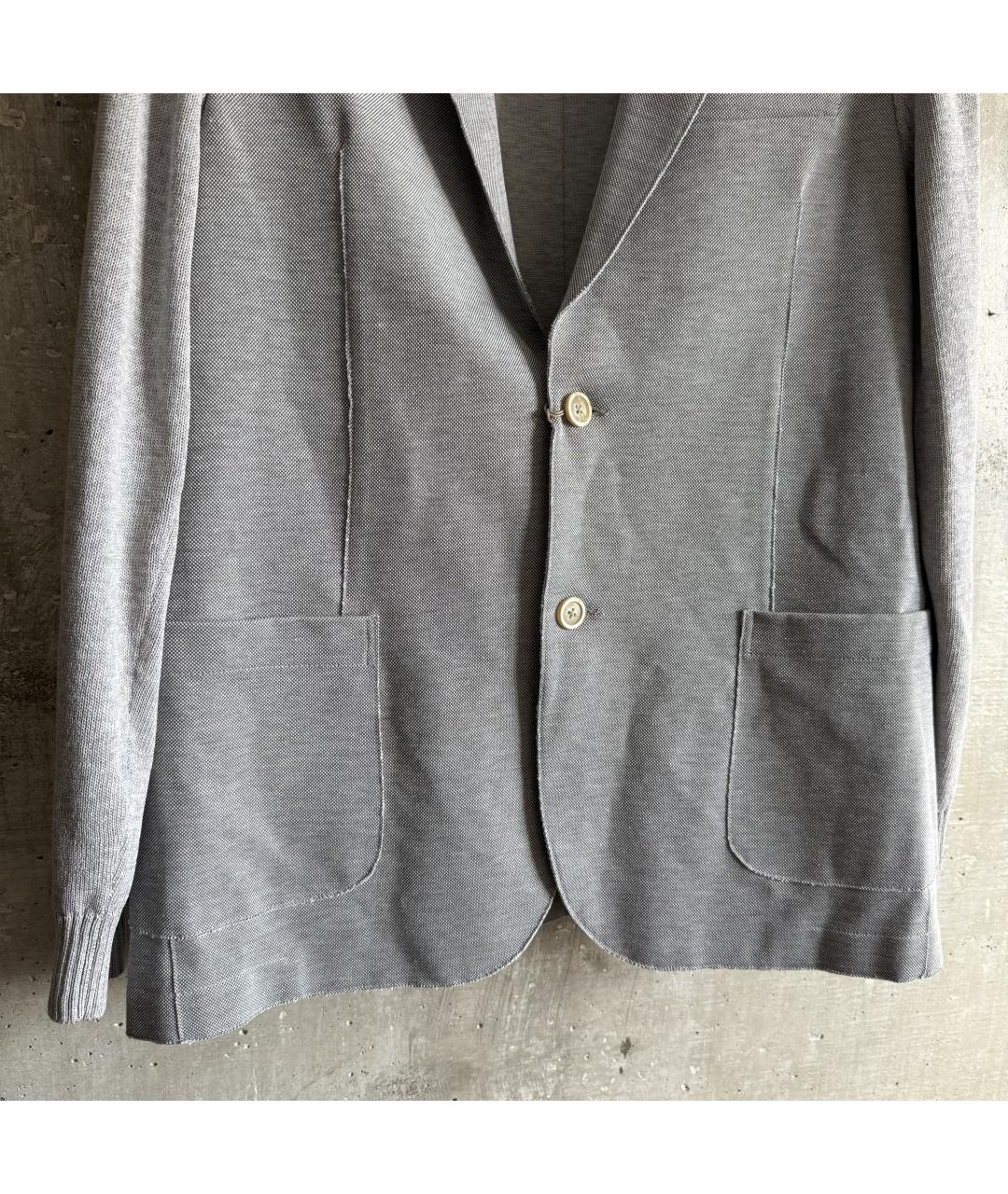 ELEVENTY Серый хлопковый пиджак, фото 6