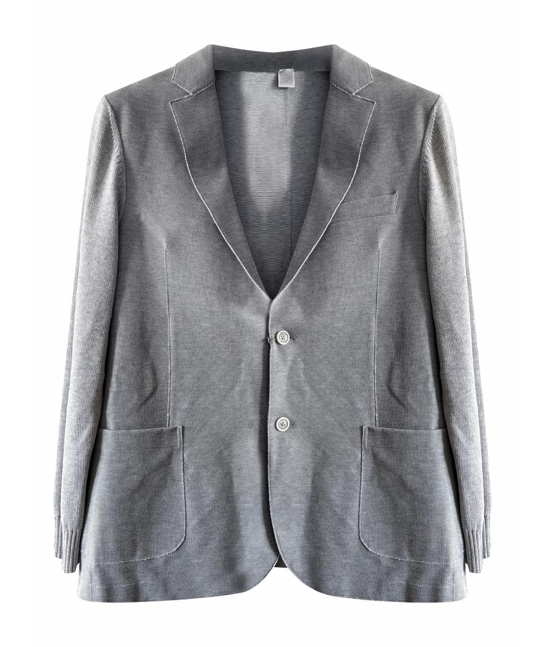 ELEVENTY Серый хлопковый пиджак, фото 1