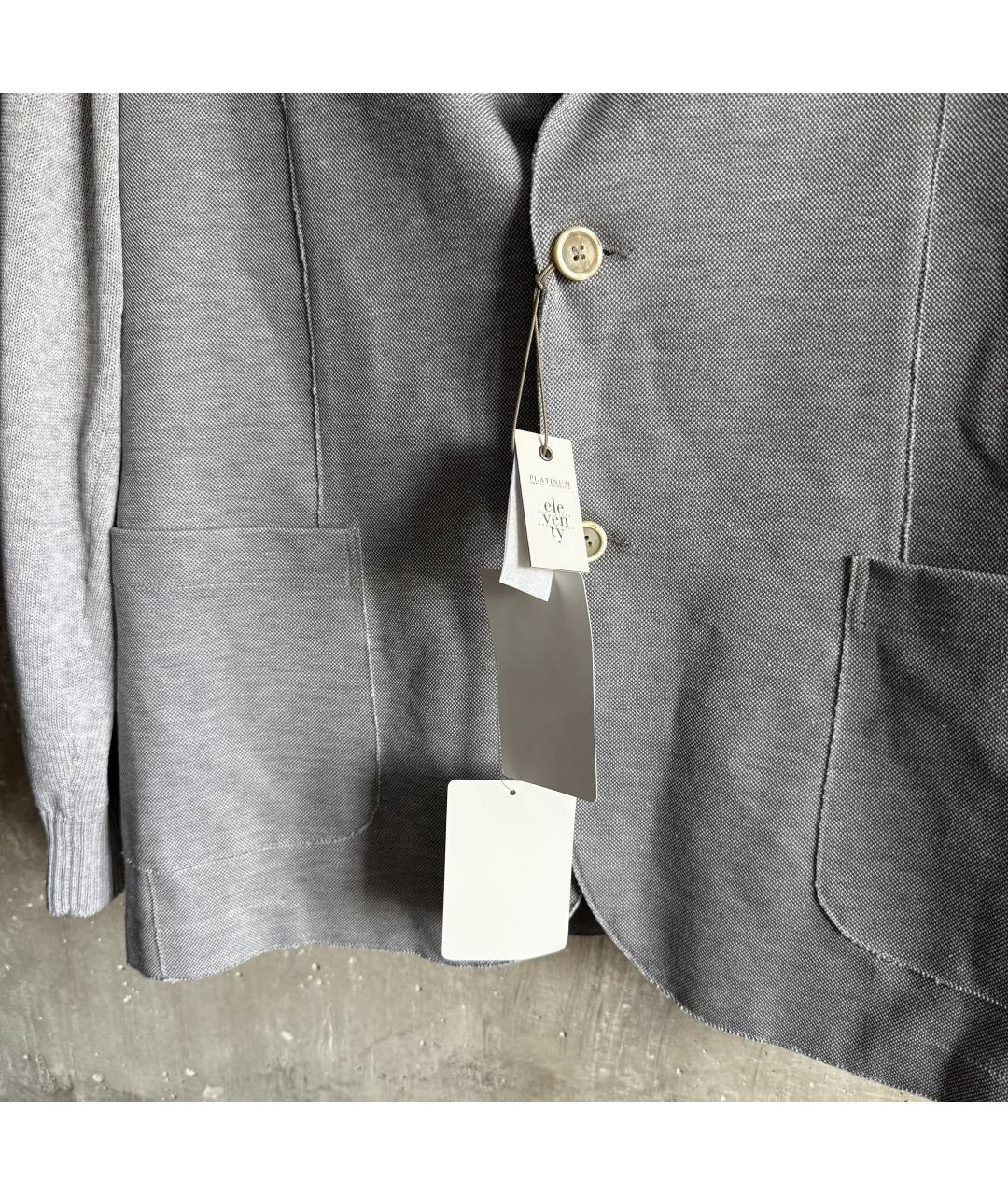 ELEVENTY Серый хлопковый пиджак, фото 8