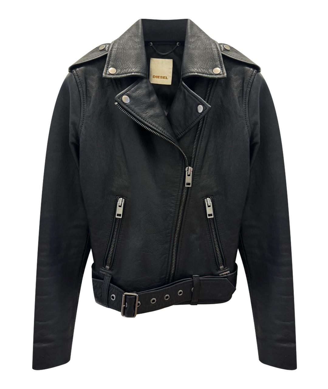 DIESEL Черная кожаная куртка, фото 1