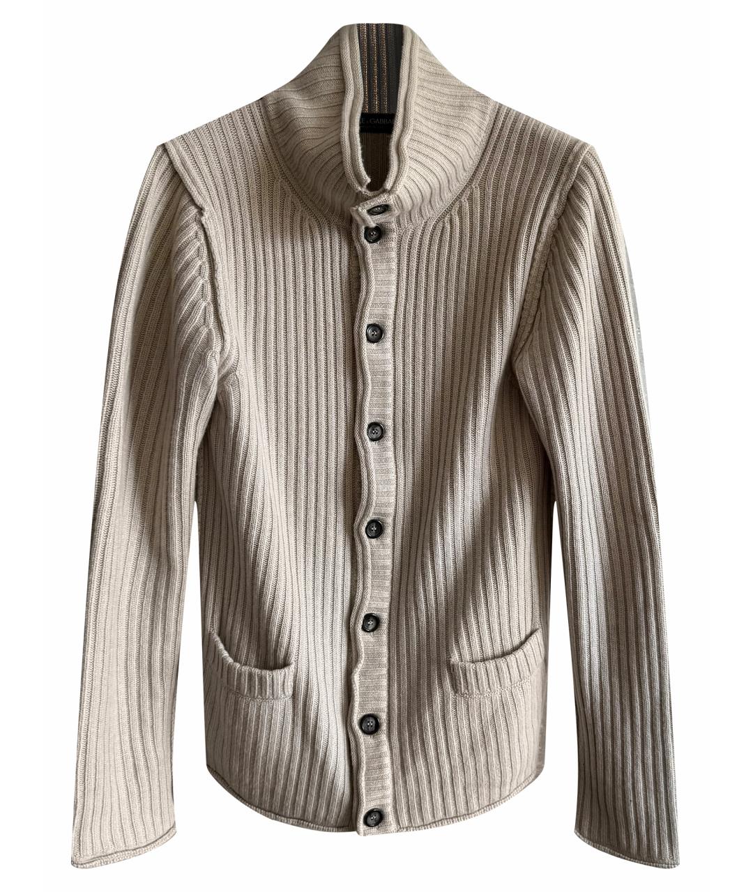 DOLCE&GABBANA Бежевый кашемировый кардиган, фото 1