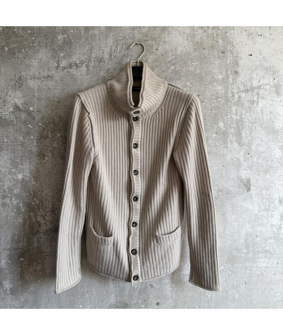 DOLCE&GABBANA Бежевый кашемировый кардиган, фото 8