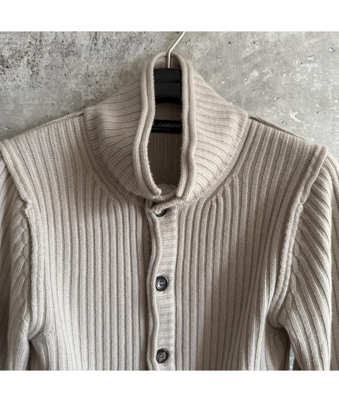 DOLCE&GABBANA Бежевый кашемировый кардиган, фото 4