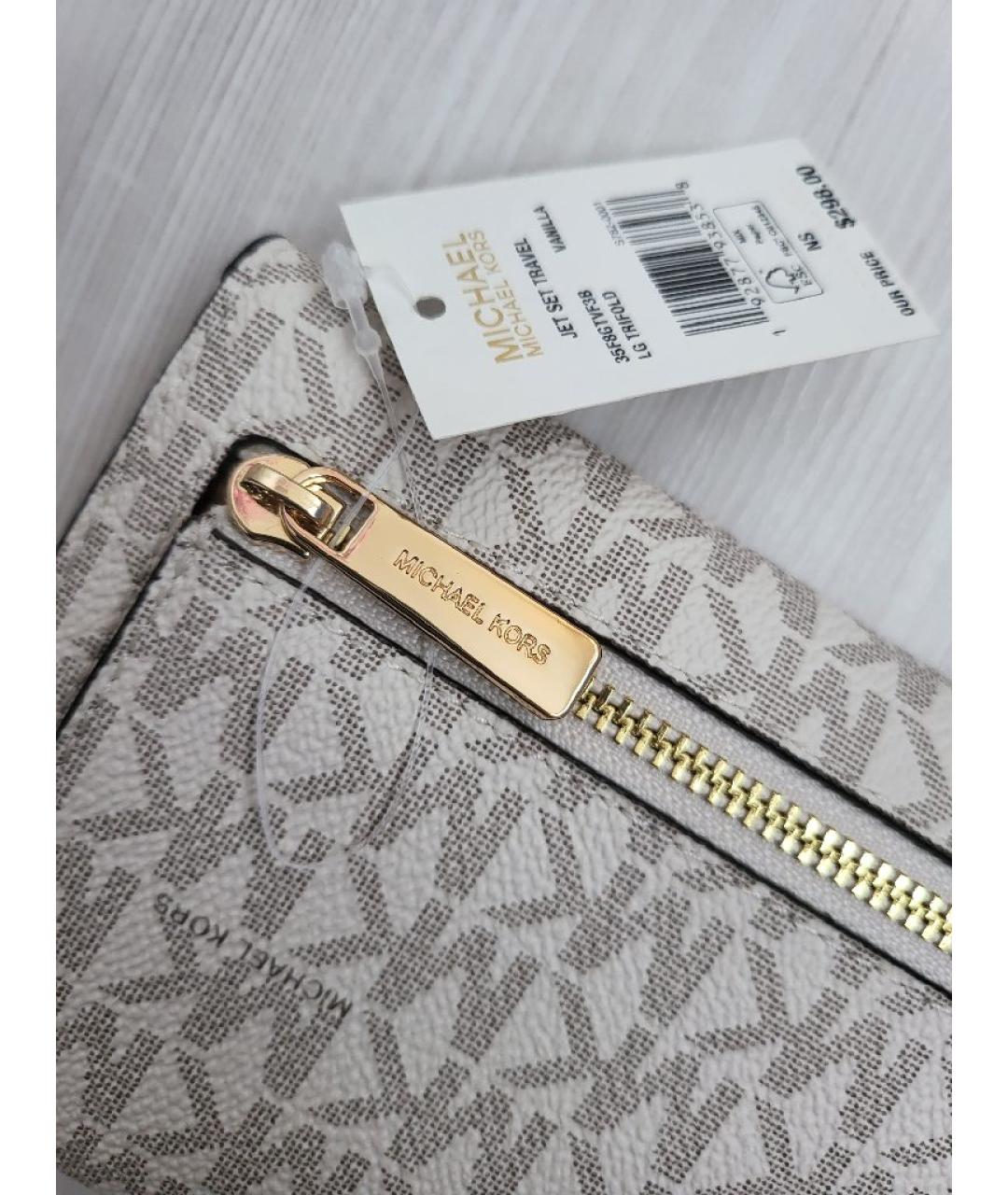 MICHAEL KORS Бежевый кошелек, фото 6