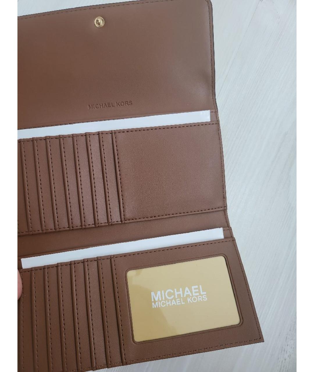 MICHAEL KORS Бежевый кошелек, фото 3