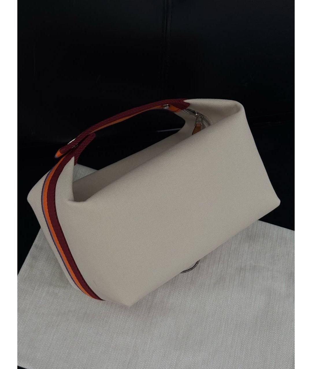 HERMES Бежевая хлопковая косметичка, фото 3