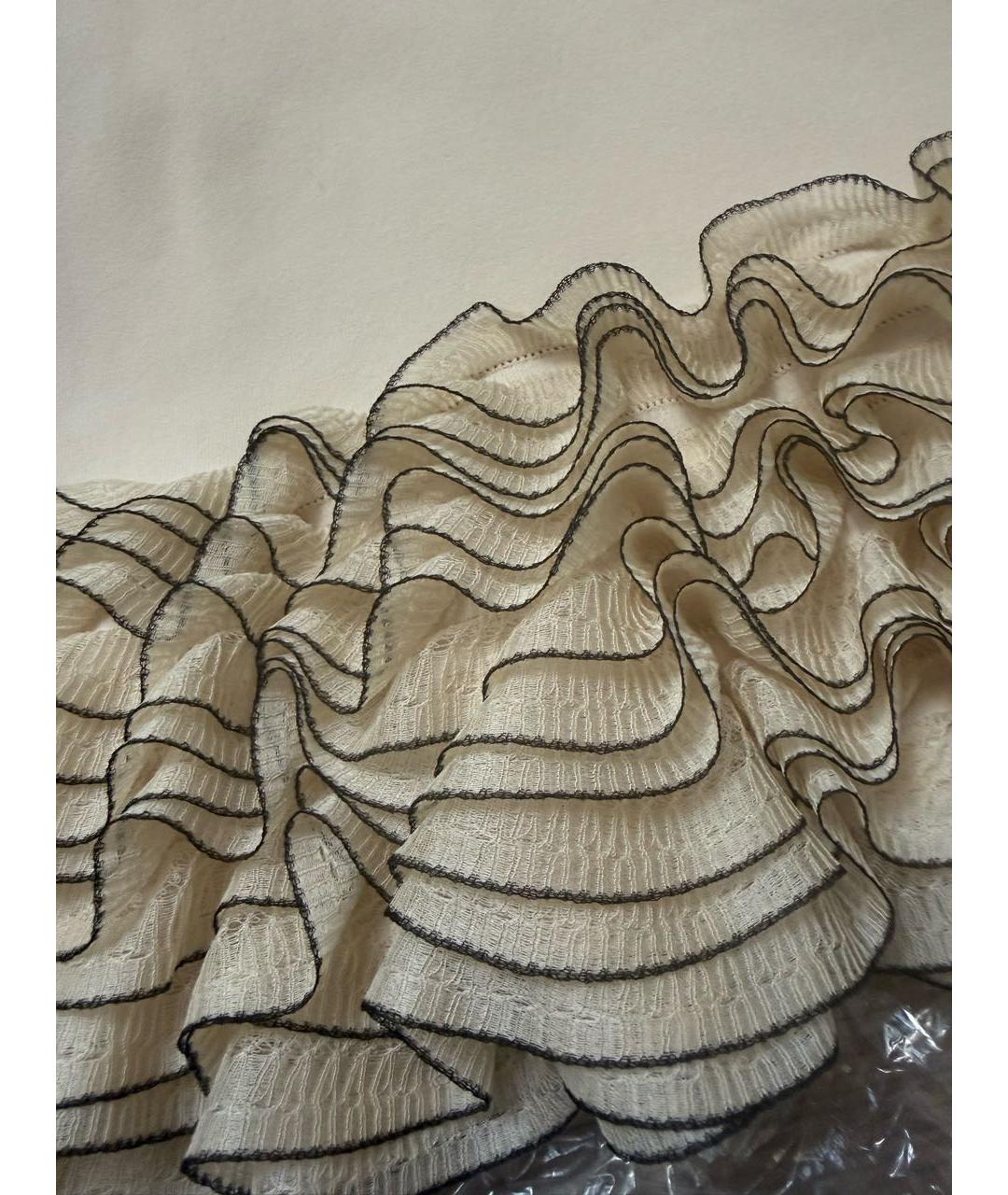 ALEXANDER MCQUEEN Бежевое вискозное коктейльное платье, фото 5